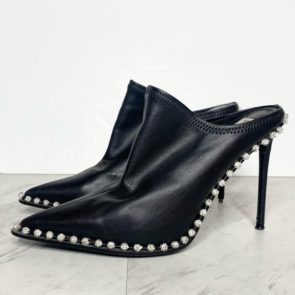 Steve Madden Venom Black Pointy Toe Heeled Mule 8 1/2 M - Picture 1 of 15